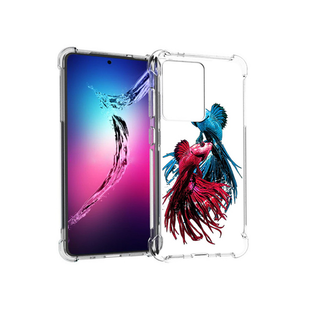 

Чехол MyPads Tocco для Samsung Galaxy S20+ рыбы петушки (PT141343.495.592), Прозрачный, Tocco