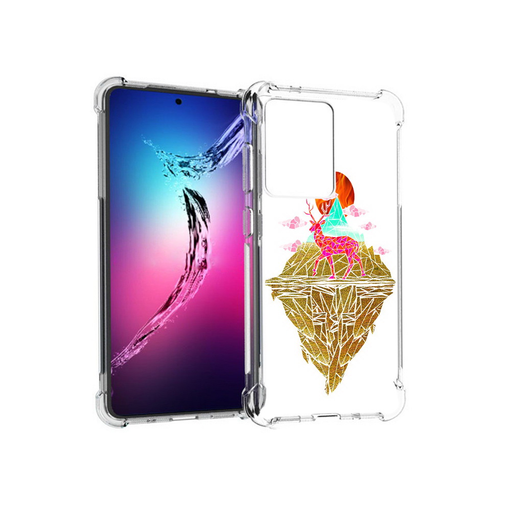 

Чехол MyPads Tocco для Samsung Galaxy S20+ розовый олень абстракция (PT141343.495.586), Прозрачный, Tocco
