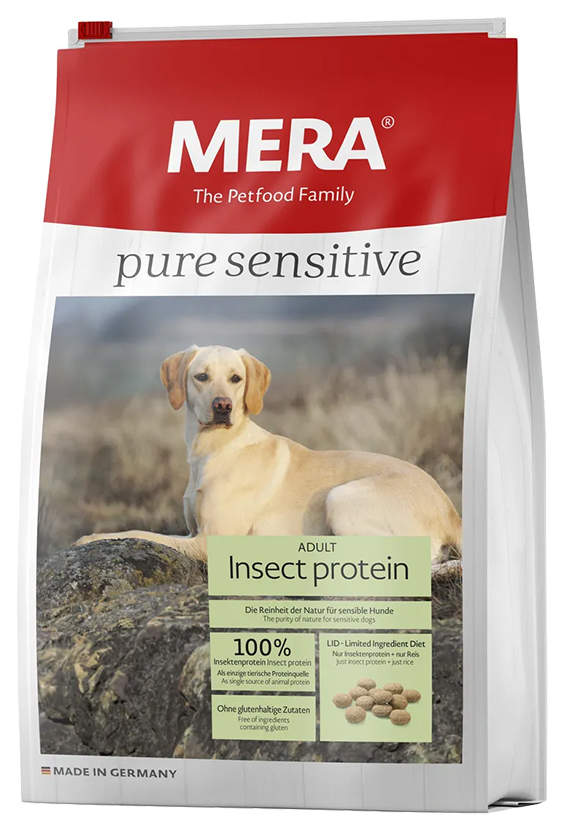 фото Сухой корм для собак mera pure sensitive insect protein, с белком насекомых, 12.5кг