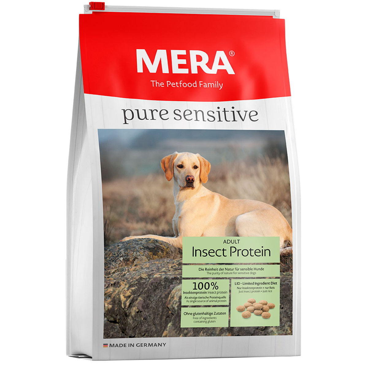 Сухой корм для собак MERA Pure Sensitive Insect Protein, с белком насекомых, 12.5кг