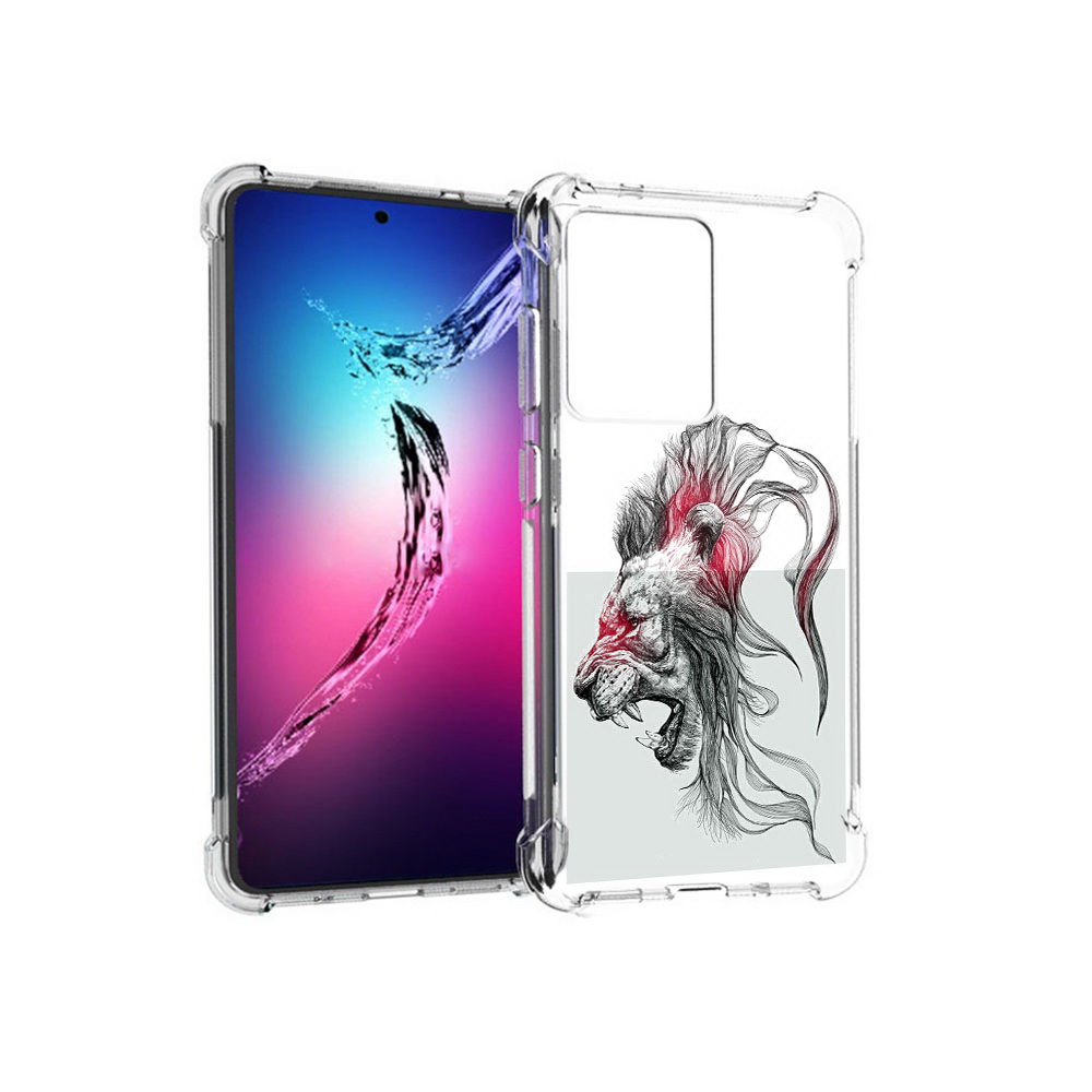 

Чехол MyPads Tocco для Samsung Galaxy S20+ разъяренный лев (PT141343.495.576), Прозрачный, Tocco