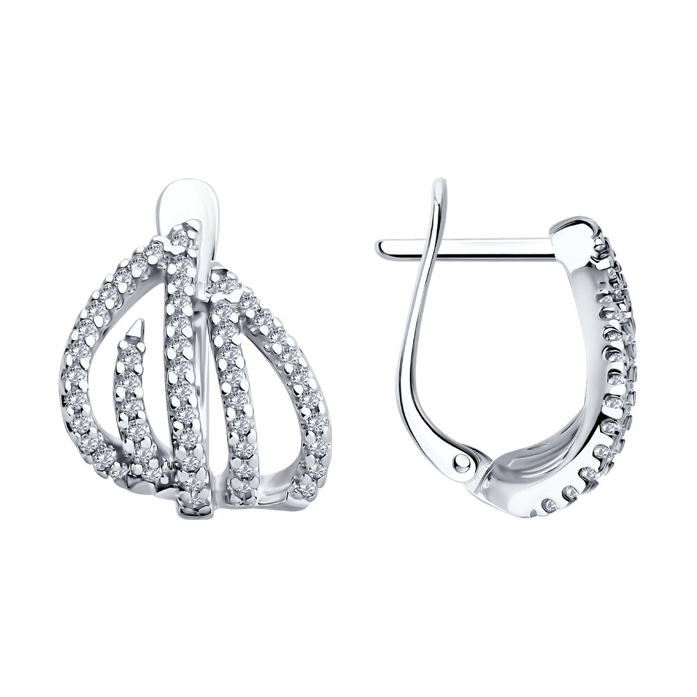 

Серьги из серебра SOKOLOV 94026660, фианит, 94026660