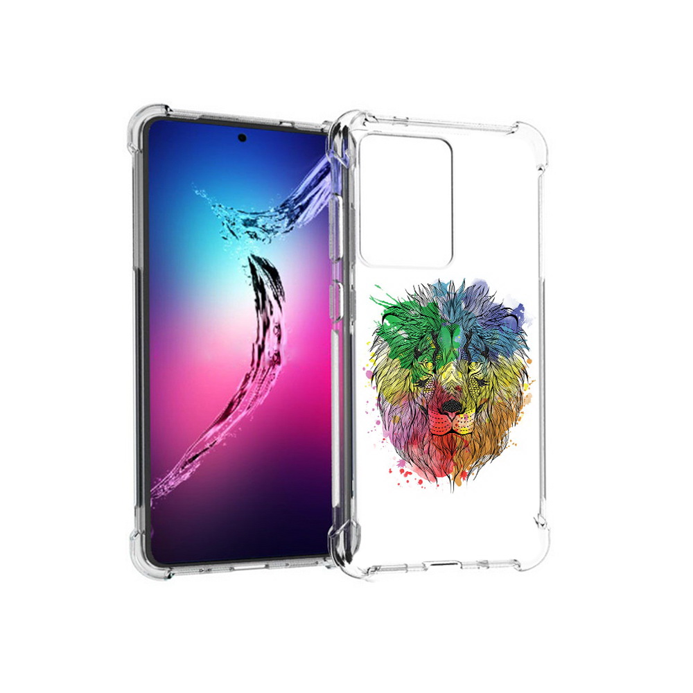 

Чехол MyPads Tocco для Samsung Galaxy S20+ разноцветный гордый лев (PT141343.495.573), Прозрачный, Tocco
