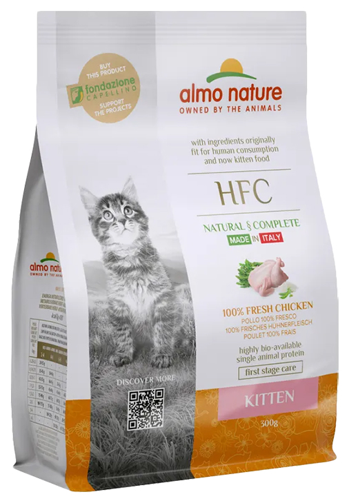 фото Сухой корм для кошек almo nature hfc dry, курица, 0.3кг