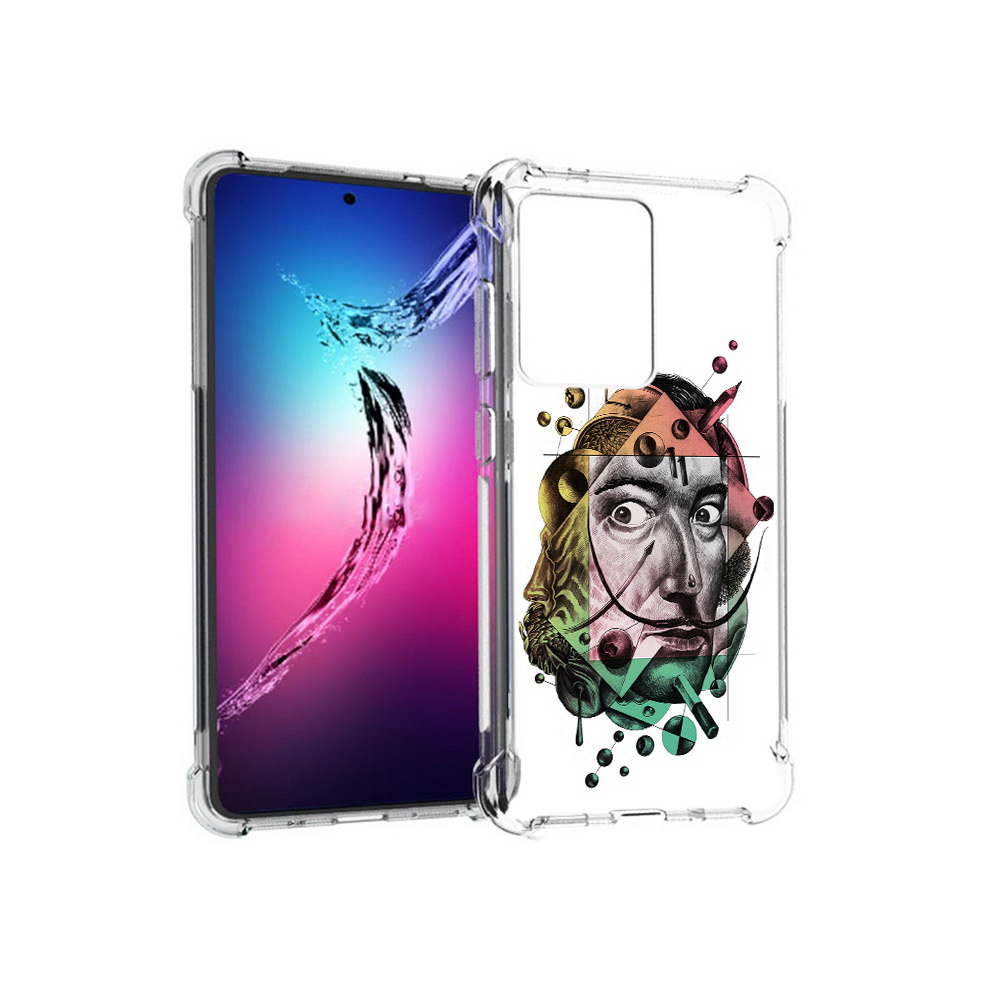 

Чехол MyPads Tocco для Samsung Galaxy S20+ разноцветное лицо абстракция (PT141343.495.570), Прозрачный, Tocco