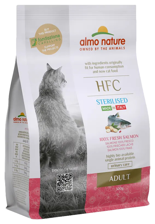 фото Сухой корм для кошек almo nature hfc dry, лосось, 0.3кг