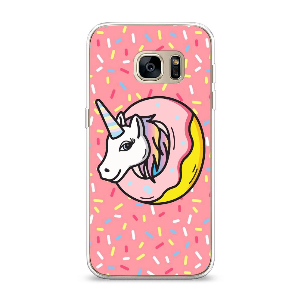 

Чехол Awog на Samsung Galaxy S7 "Единорог в пончике", Розовый;желтый;белый, 24550-2