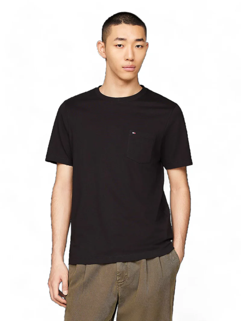

Футболка мужская Tommy Hilfiger MW0MW36220 черная S, Черный, MW0MW36220