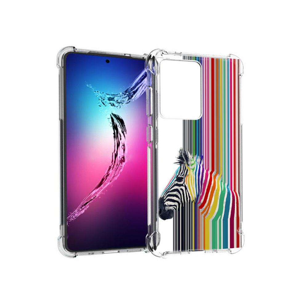 

Чехол MyPads Tocco для Samsung Galaxy S20+ радужная зебра (PT141343.495.565), Прозрачный, Tocco
