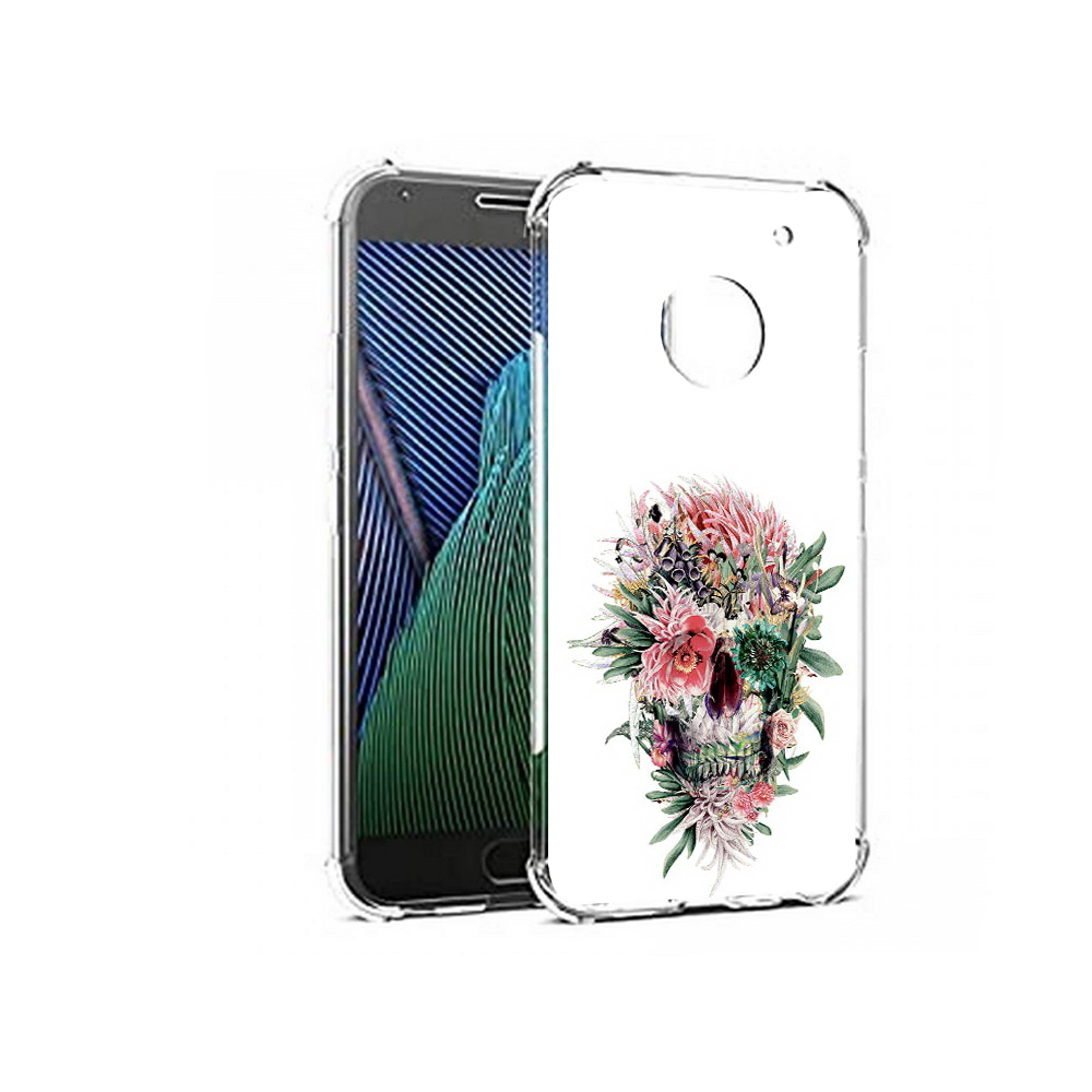 

Чехол MyPads Tocco для Motorola Moto G5 череп из цветов (PT67504.367.677), Прозрачный, Tocco