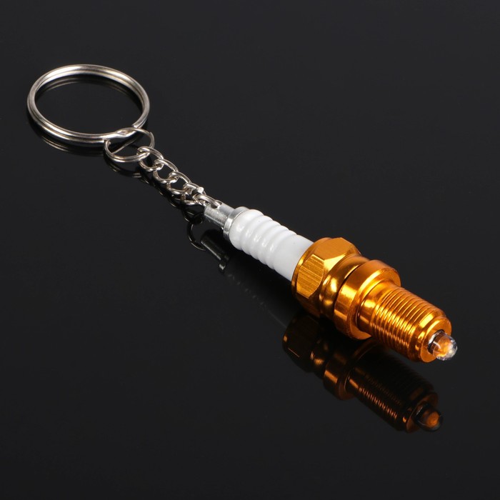 Cartage Брелок для ключей, свеча с фонариком, металл, золото