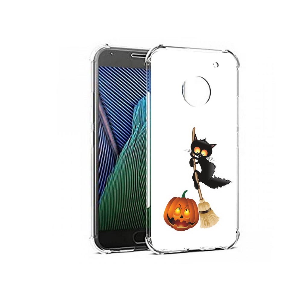 

Чехол MyPads Tocco для Motorola Moto G5 хэлуинский котик (PT67504.367.667), Прозрачный, Tocco