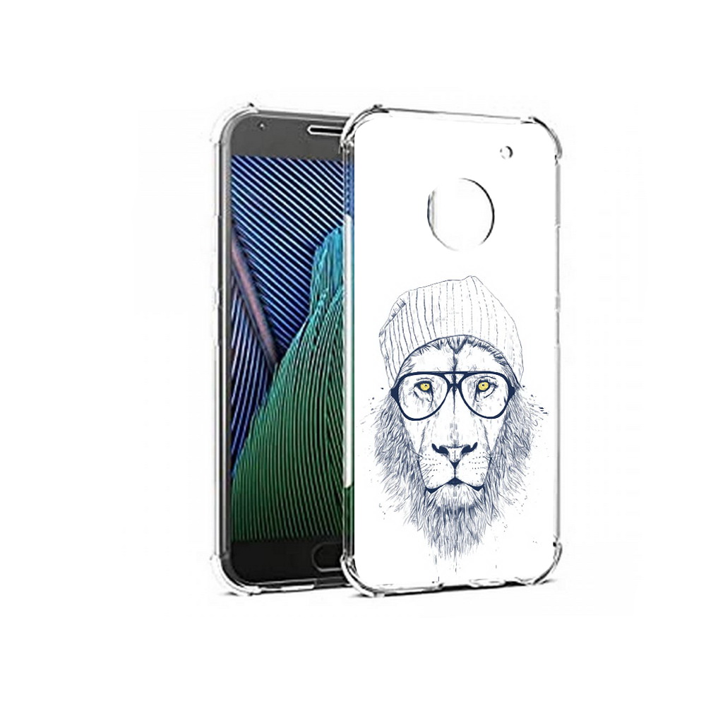 

Чехол MyPads Tocco для Motorola Moto G5 хиппи лев (PT67504.367.663), Прозрачный, Tocco
