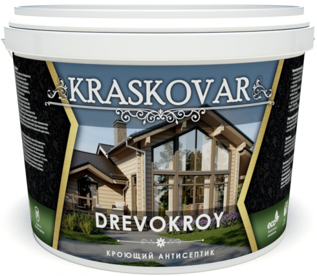 фото Антисептик кроющий kraskovar drevokroy ral 2011 9л