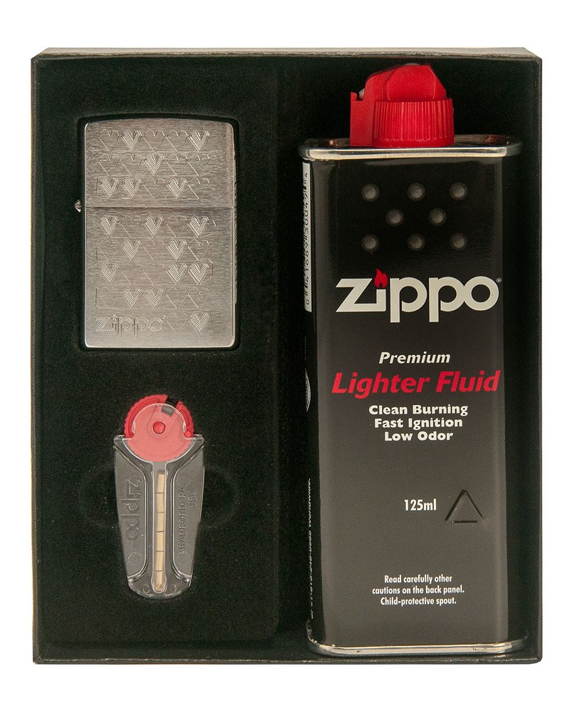 

Набор ZIPPO: зажигалка 28788 бензиновая, топливо, кремний для зажигалки, Серебристый, 28788