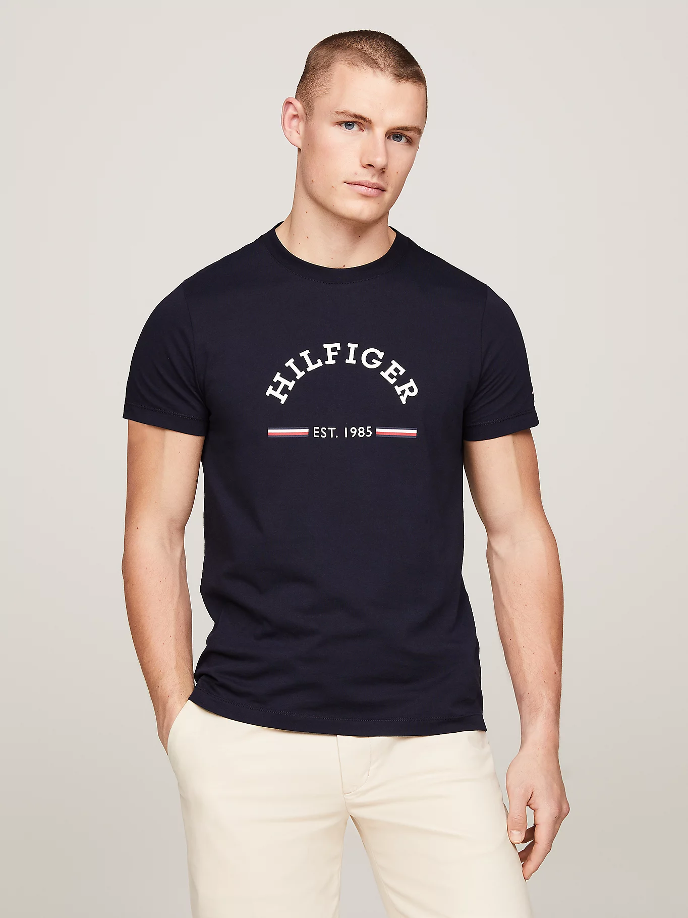 

Футболка мужская Tommy Hilfiger MW0MW35466 синяя S, Синий, MW0MW35466