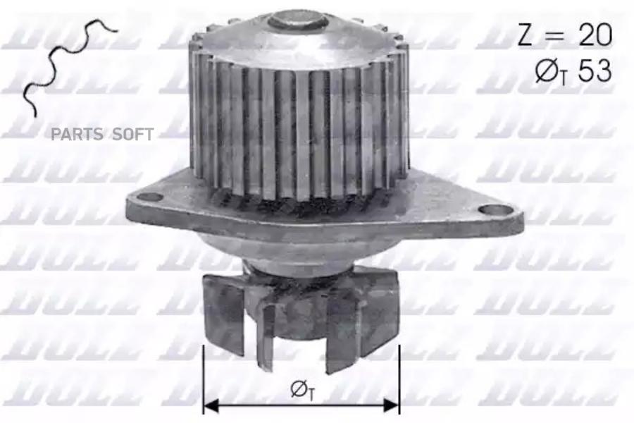 Насос Водяной Citroen Zx/Xsara/Ax 1.0-1.4/1.4D 87- Dolz C110