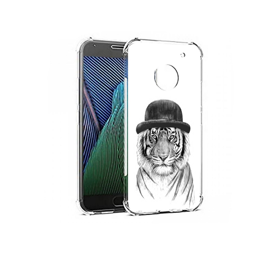 

Чехол MyPads Tocco для Motorola Moto G5 тигр британец (PT67504.367.641), Прозрачный, Tocco