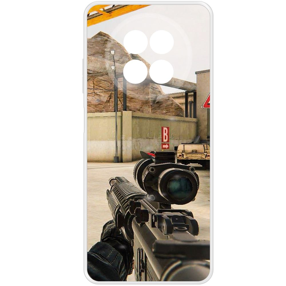 Чехол-накладка Krutoff Clear Case Cтандофф 2 (Standoff 2) - Оптика для Realme 12 5G 600022823660 прозрачный