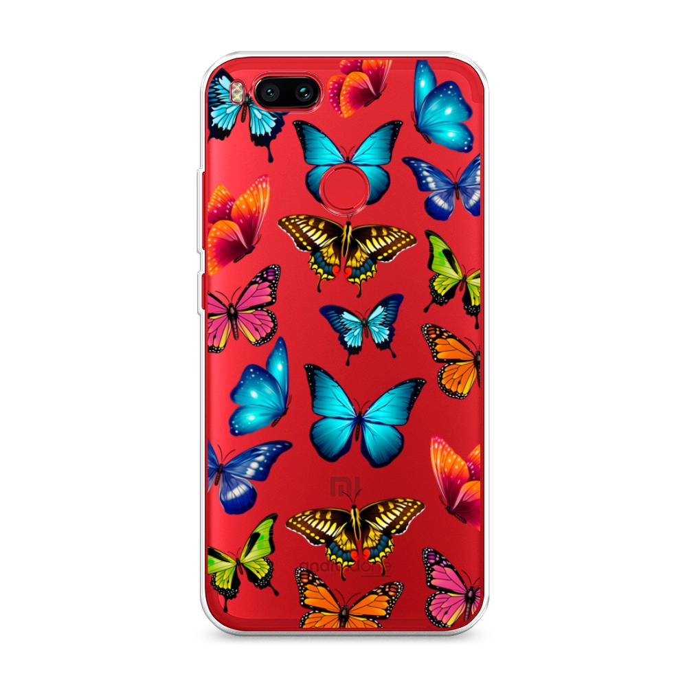 фото Силиконовый чехол "разные бабочки" на xiaomi mi a1 awog