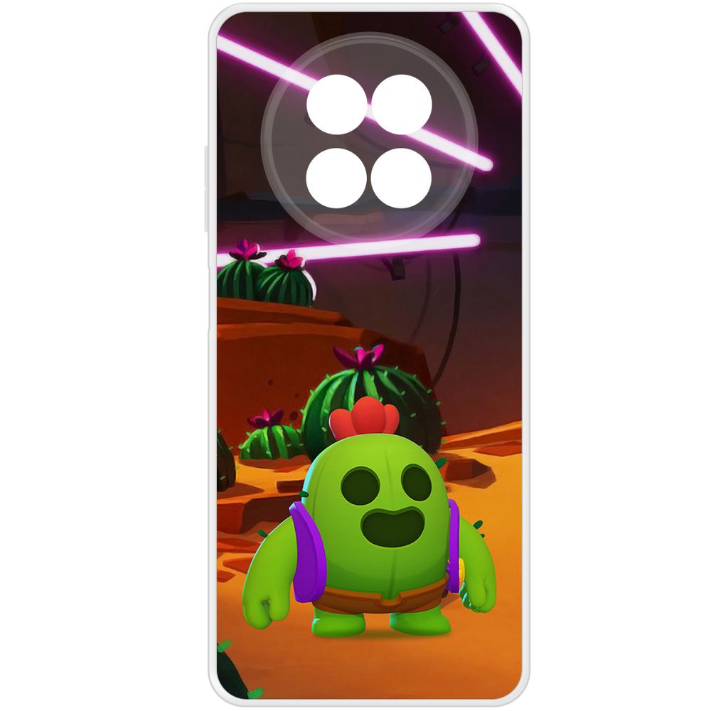 

Чехол-накладка Krutoff Clear Case Brawl Stars-Спайк для Realme 12 5G, Прозрачный