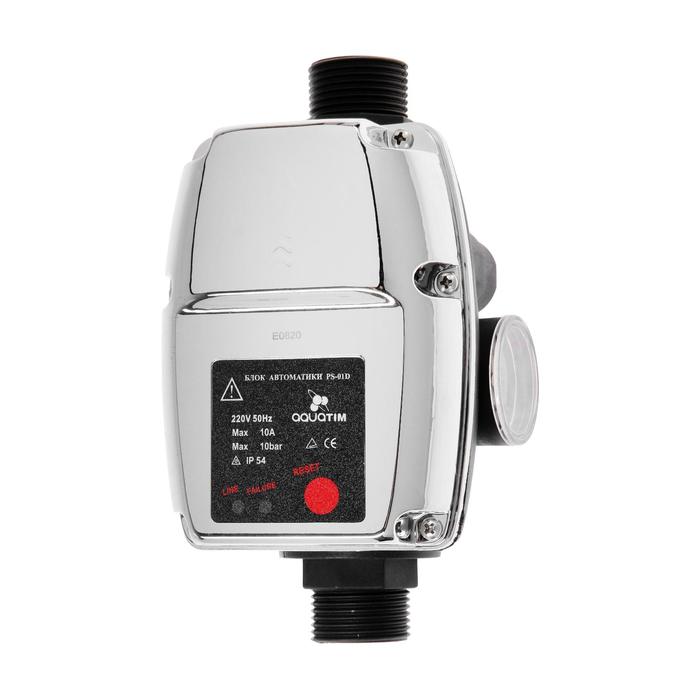 фото Блок автоматики насоса tim ps-01d, компактный, с манометром, 1.5-3.0 бар nobrand