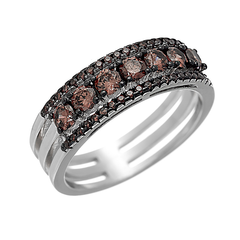 

Кольцо из серебра с фианитом р.17 Fresh Jewelry CZ-R00681-X-WB-DB-X-DB, CZ-R00681-X-WB-DB-X-DB