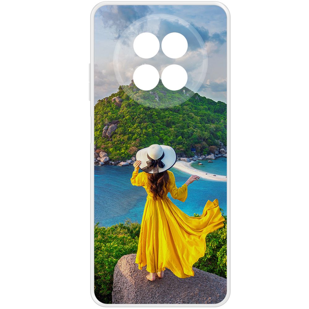 

Чехол-накладка Krutoff Clear Case Платье летнее женское для Realme 12 5G, Прозрачный
