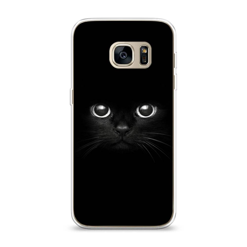 

Чехол Awog на Samsung Galaxy S7 "Взгляд черной кошки", Черный, 24550-1