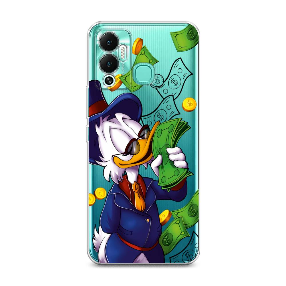 

Чехол на Infinix Hot 12 Play "Scrooge McDuck with Money", Синий;зеленый;белый, 3101750-6