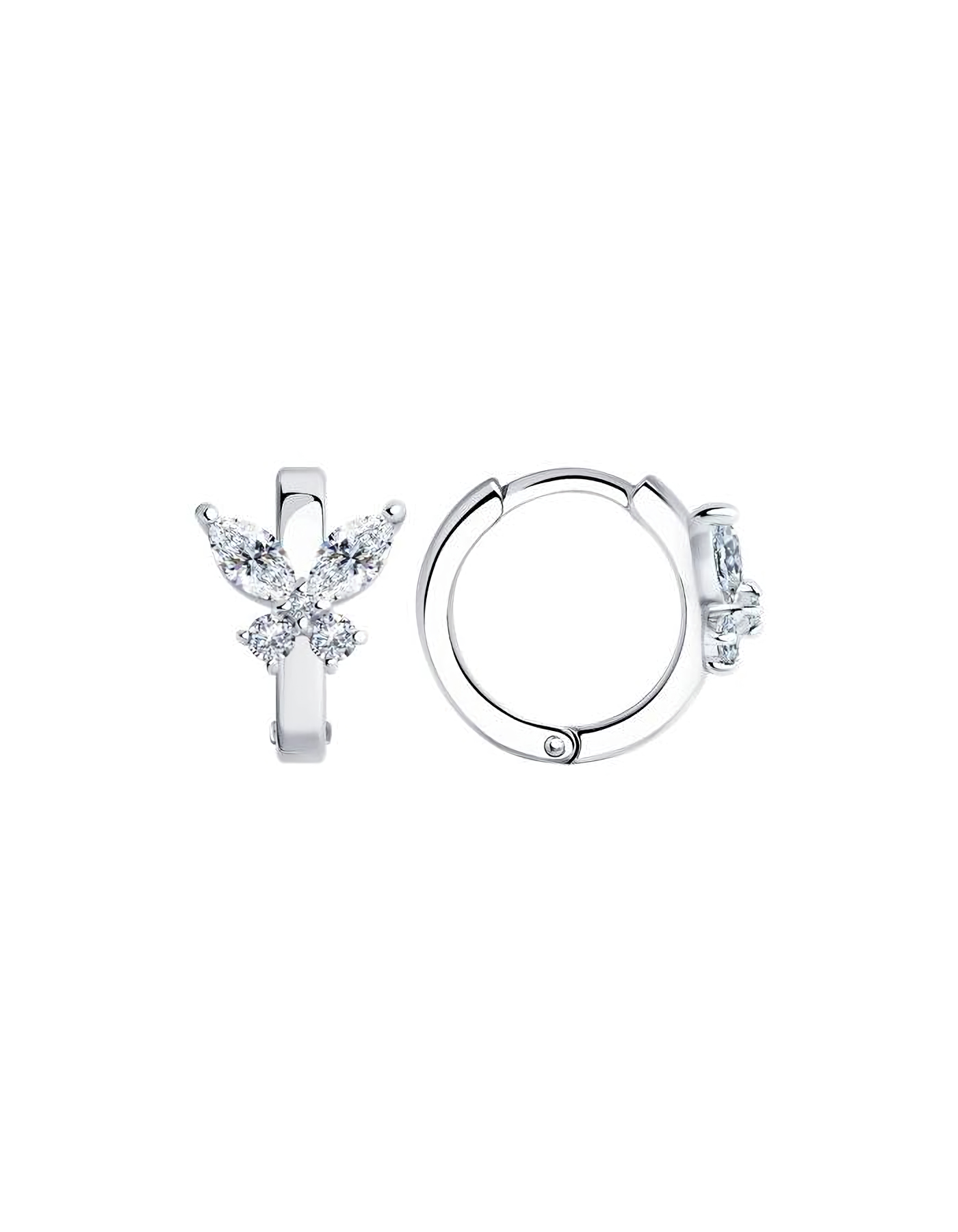 

Серьги конго из серебра TEO MAORI 894026042, фианит, 894026042