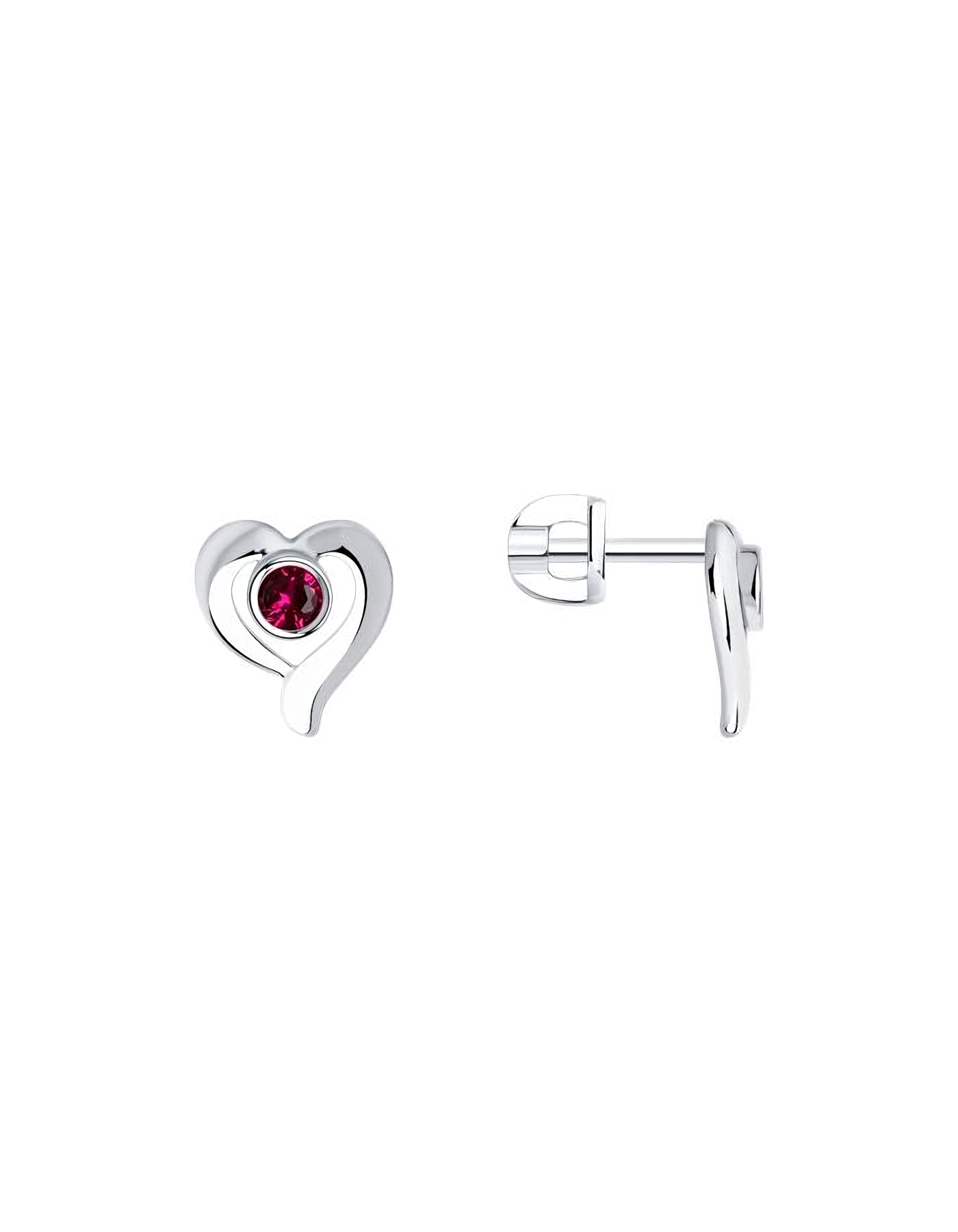 

Серьги пусеты из серебра TEO MAORI 894026020, корунд искусственный, 894026020