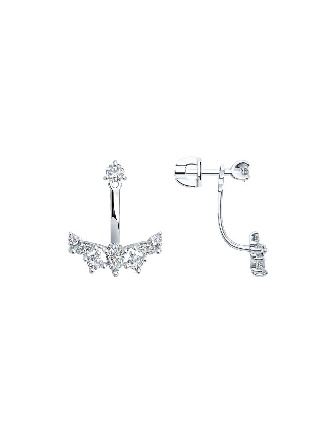 

Серьги пусеты из серебра TEO MAORI 894026018, фианит, 894026018