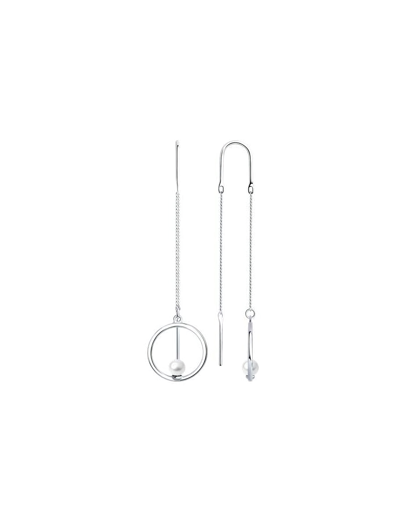 

Серьги продевки из серебра TEO MAORI 894026002, жемчуг культивированный, 894026002