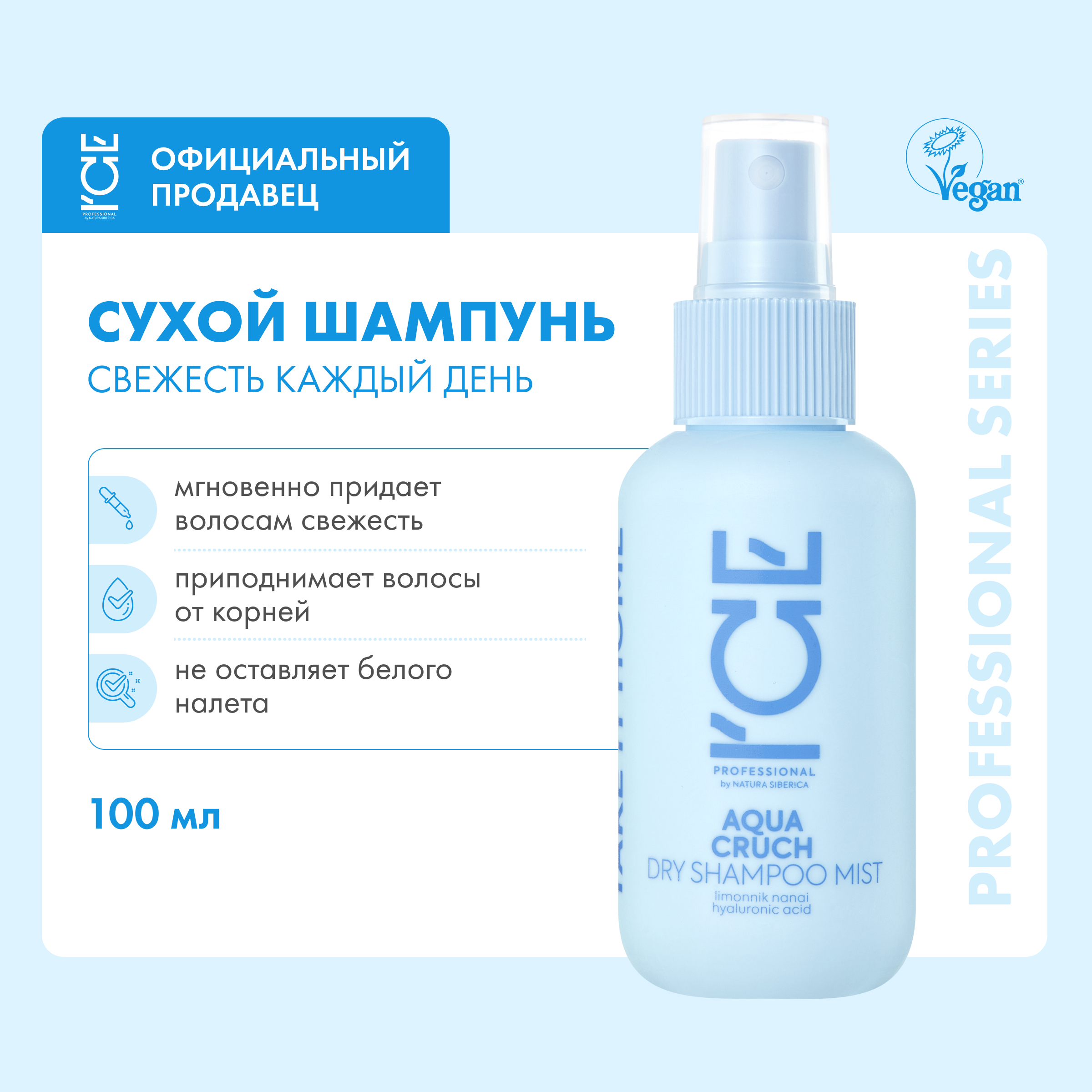 Шампунь Ice by Natura Siberica Aqua Cruch для поврежденных волос 100 мл