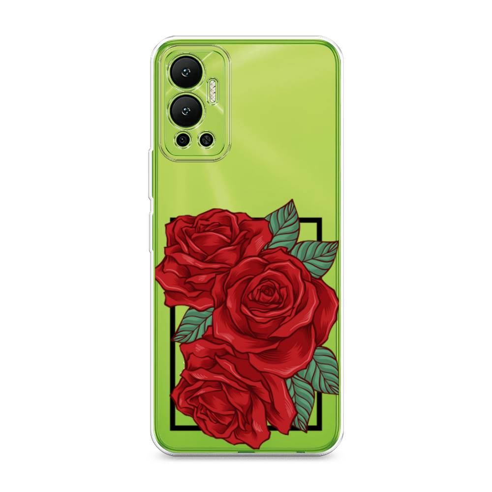 

Чехол для Infinix Hot 12 "Три алые розы", Красный, 3101350-2