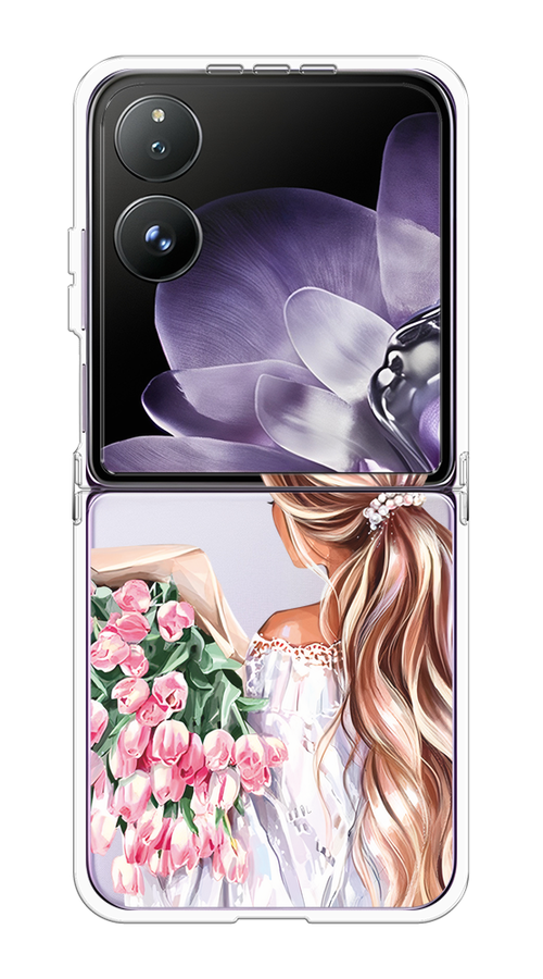 

Чехол на Xiaomi Mix Flip "Простые радости", Прозрачный;розовый;белый;бежевый, 323150-1