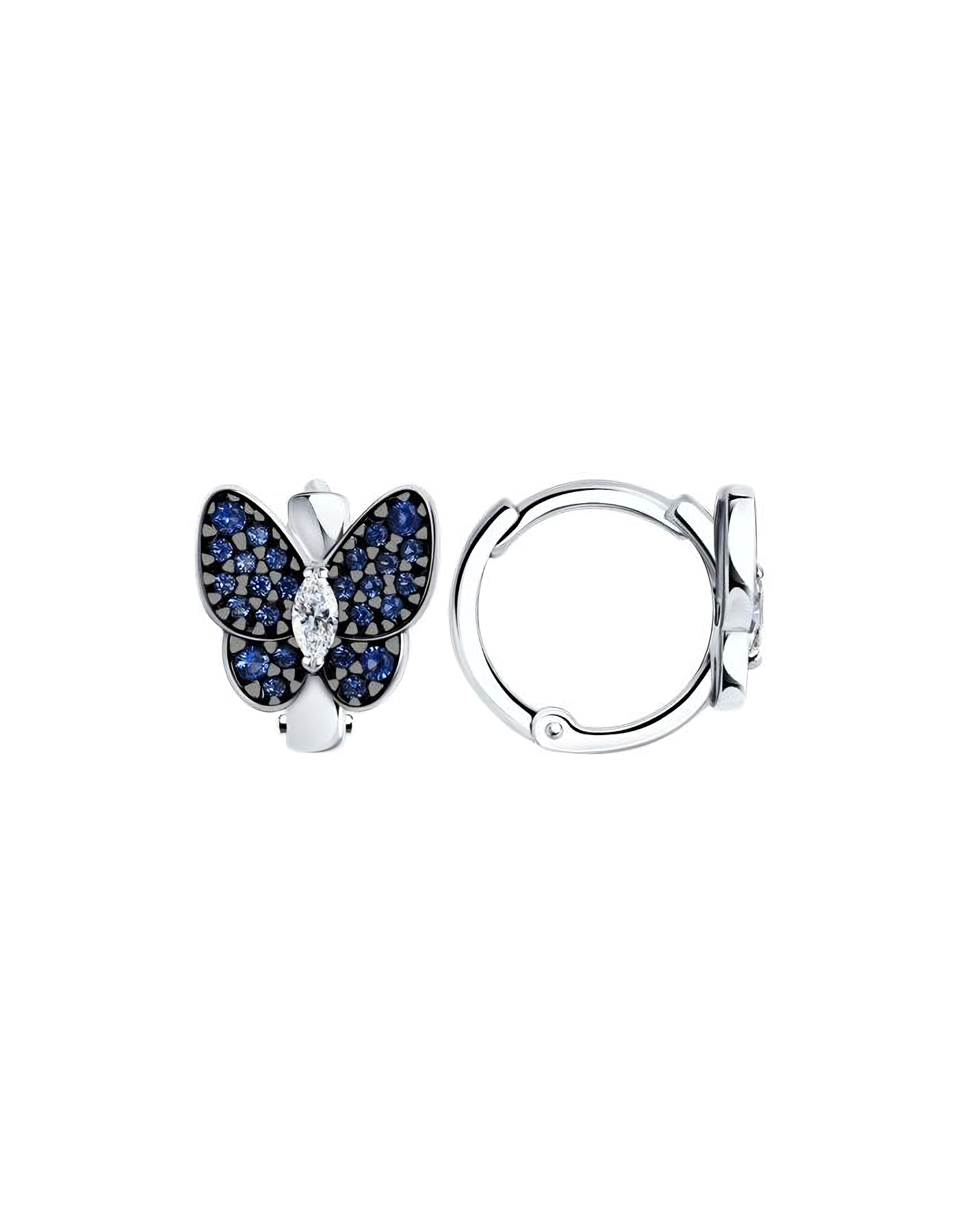 

Серьги конго из серебра TEO MAORI 894025908, фианит, 894025908