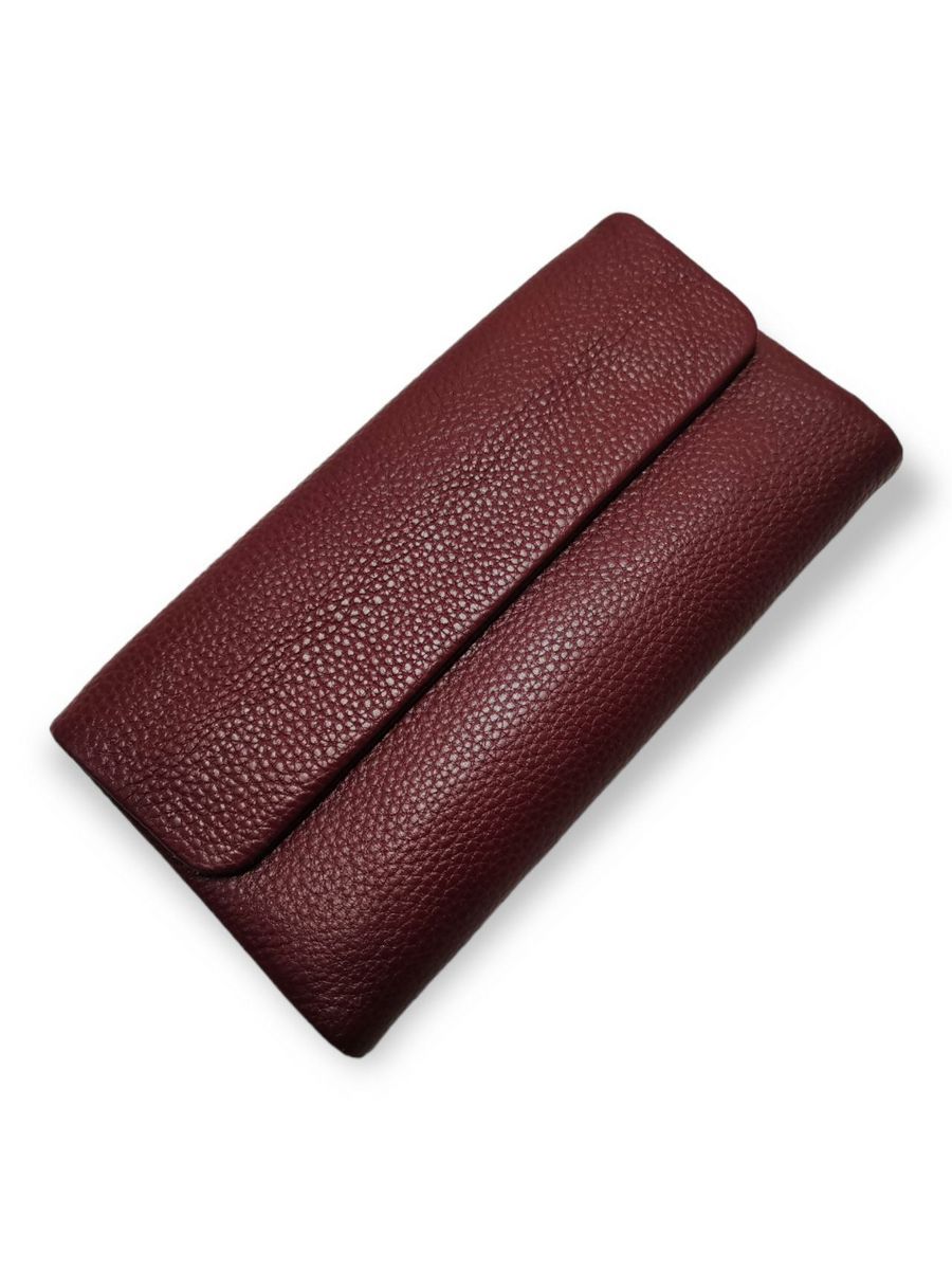 Кошелек женский Leather Wallet 3039 бордовый