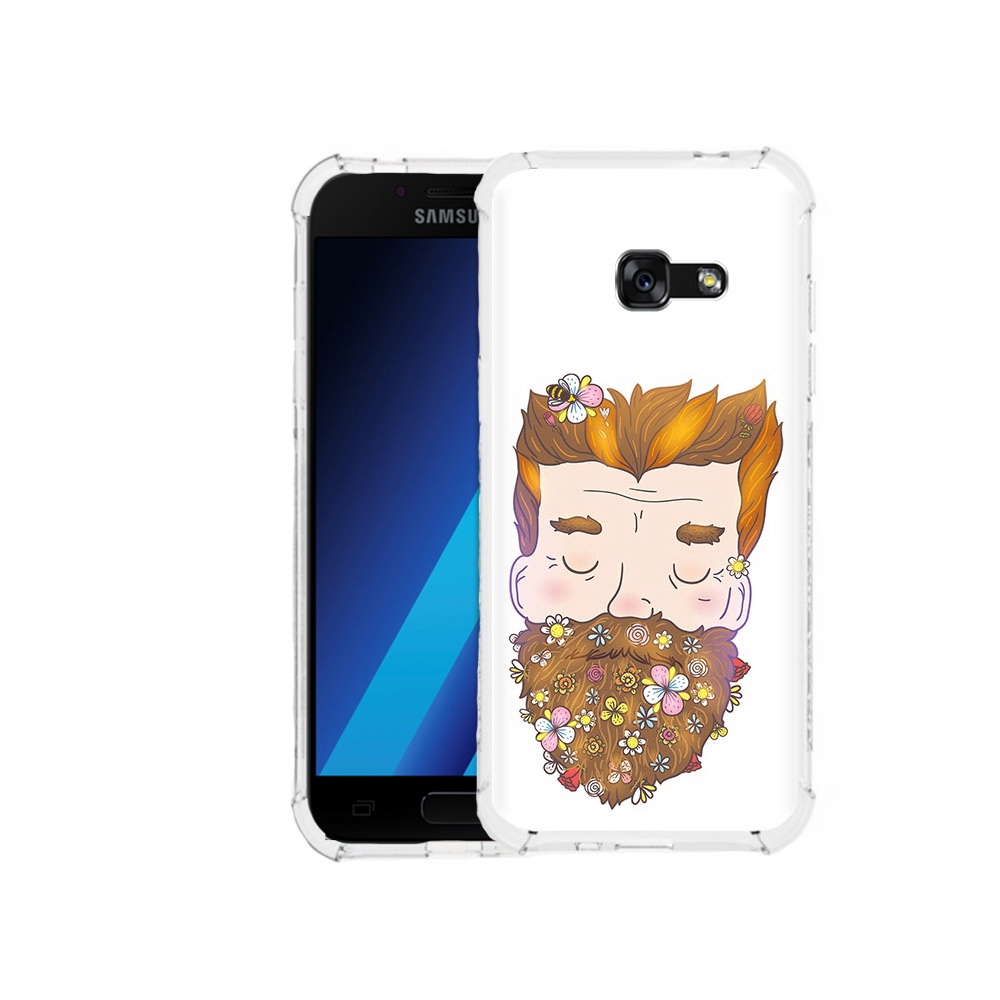 

Чехол MyPads Tocco для Samsung Galaxy A7 (2017) мужчина с цветами в бороде, Tocco