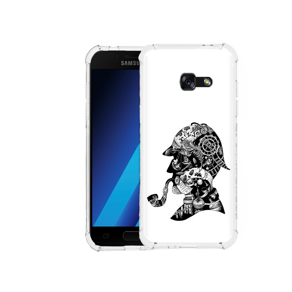 

Чехол MyPads Tocco для Samsung Galaxy A7 (2017) мужчина с трубкой абстракция, Tocco
