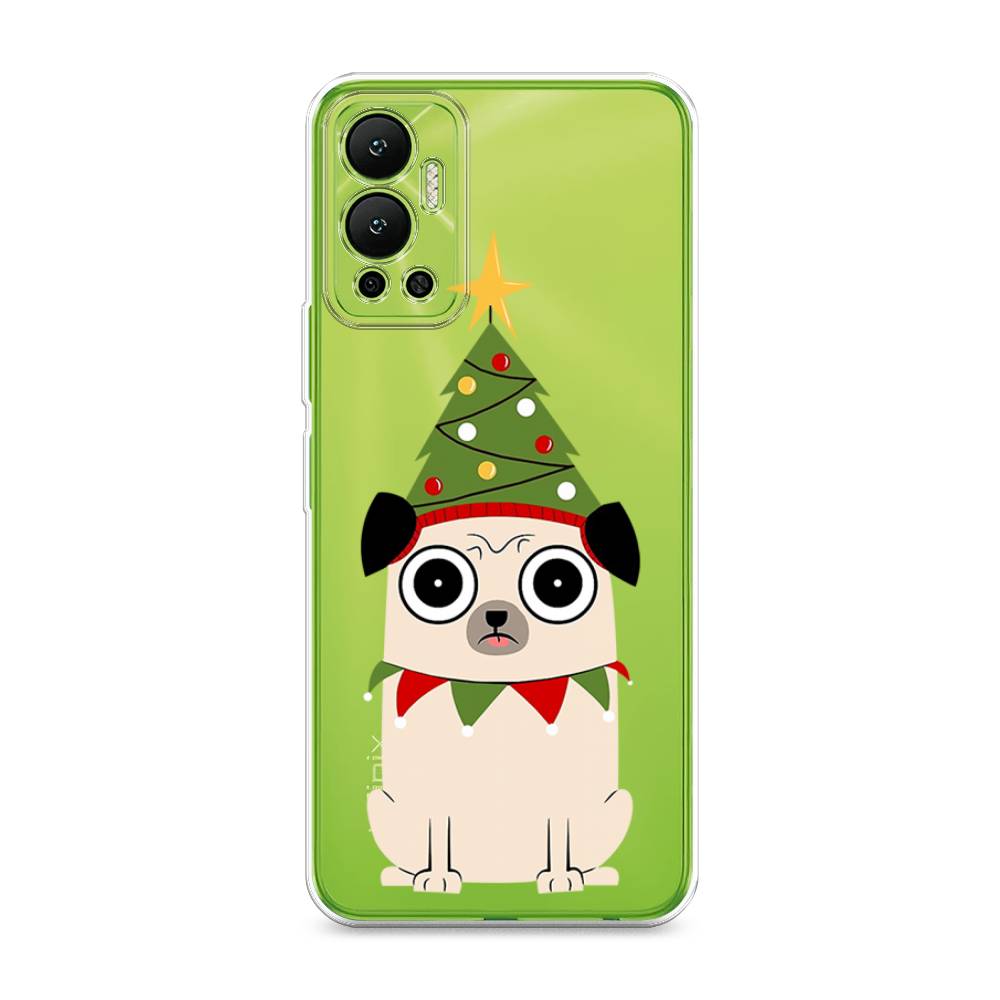 

Чехол для Infinix Hot 12 "Собачка с ёлочкой", Бежевый;красный;зеленый, 3101350-1