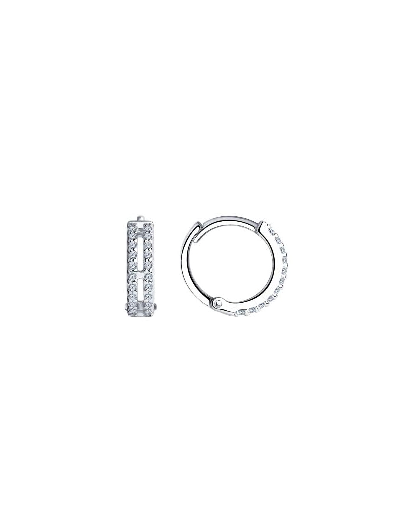 

Серьги конго из серебра TEO MAORI 894025106, фианит, 894025106