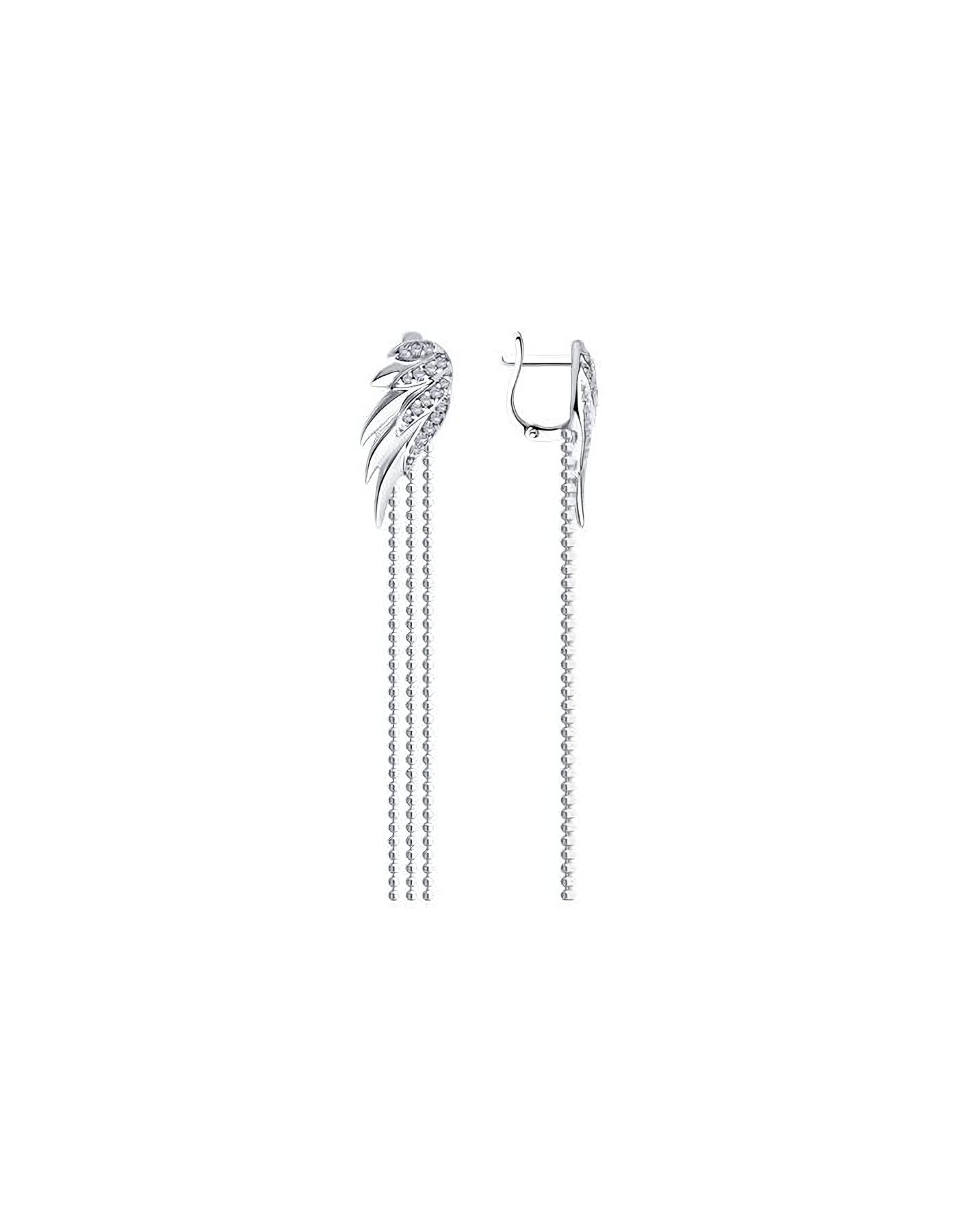 

Серьги подвески из серебра TEO MAORI 894025104, фианит, 894025104