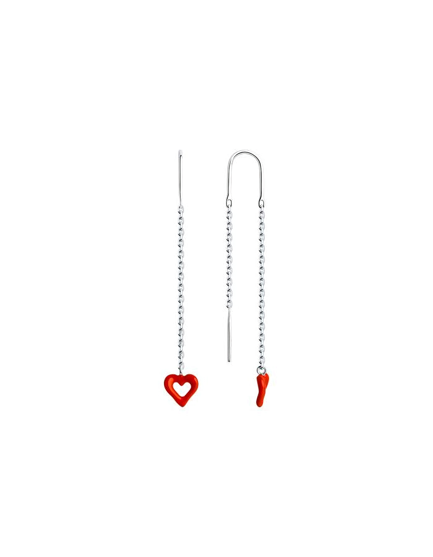 

Серьги продевки из серебра TEO MAORI 894025075, эмаль, 894025075