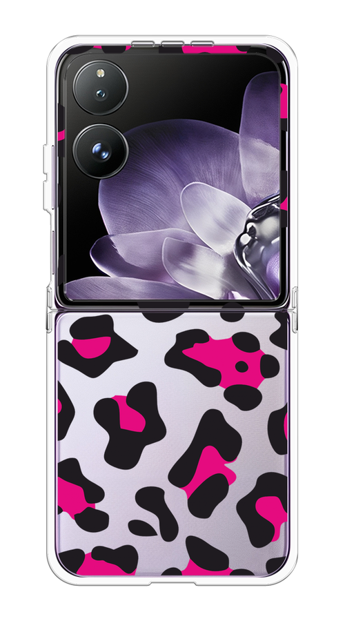 

Чехол на Xiaomi Mix Flip "Pink cow spots", Черный;розовый, 323150-1