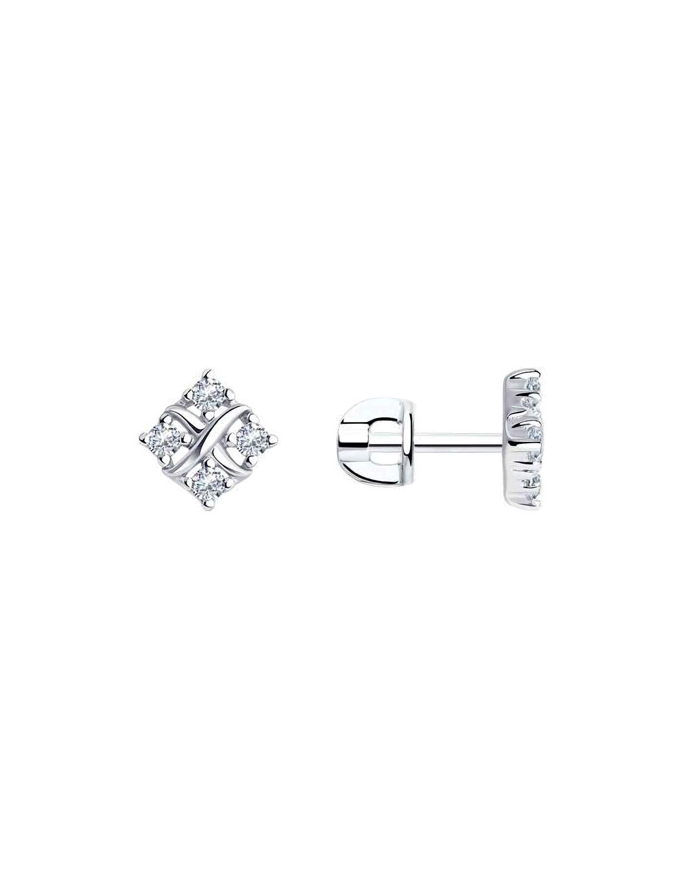 

Серьги пусеты из серебра TEO MAORI 894025071, фианит, 894025071