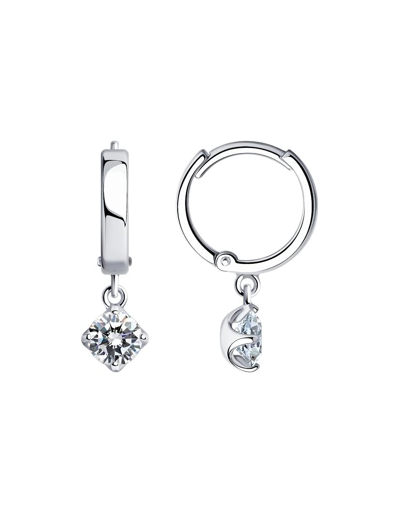 

Серьги подвески из серебра TEO MAORI 894025070, фианит, 894025070