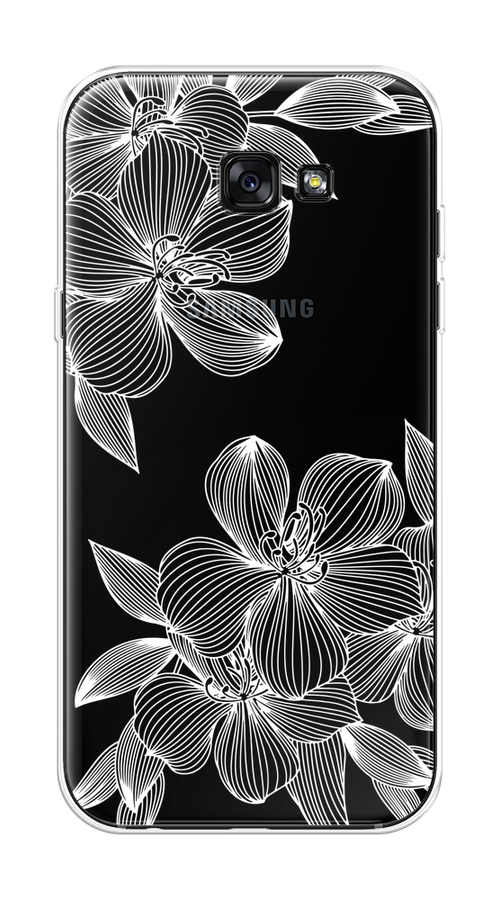 

Чехол на Samsung Galaxy A7 2017 "Крокус", Белый;прозрачный, 20950-1
