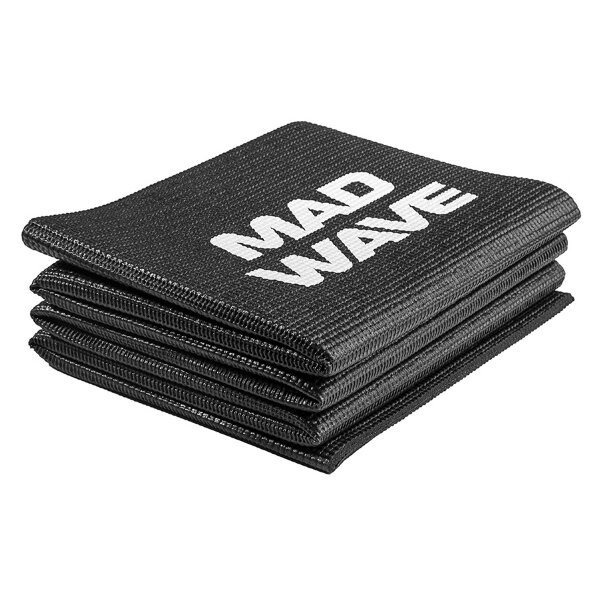 фото Коврик для фитнеса mad wave yoga mat черный 173 см, 6 мм madwave
